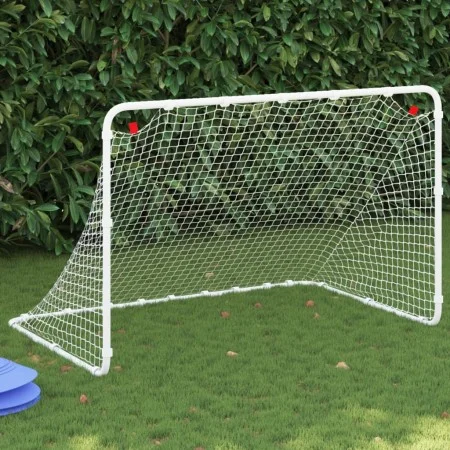 Portería de fútbol acero blanco 122x81x81 cm de vidaXL, Porterías de fútbol - Ref: Foro24-4007966, Precio: 35,53 €, Descuento: %