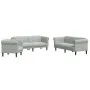 Dreiteilige Sofagarnitur aus hellgrauem Samt von vidaXL, Sofas - Ref: Foro24-3209209, Preis: 595,61 €, Rabatt: %