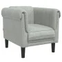 Dreiteilige Sofagarnitur aus hellgrauem Samt von vidaXL, Sofas - Ref: Foro24-3209209, Preis: 595,61 €, Rabatt: %