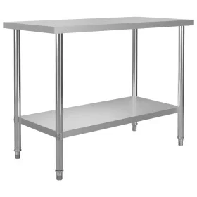 Küchenarbeitstisch aus Edelstahl 120x60x85 cm von vidaXL, Wiederherstellung - Ref: Foro24-51190, Preis: 141,53 €, Rabatt: %