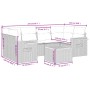 7-teiliges Garten-Essset und schwarze Kissen aus synthetischem Rattan von vidaXL, Gartensets - Ref: Foro24-3226636, Preis: 45...