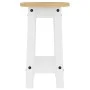 Taburetes altos de cocina 2 uds madera maciza de pino blanco de vidaXL, muebles para cocinas y comedores - Ref: Foro24-400570...