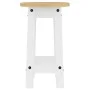 Taburetes altos de cocina 2 uds madera maciza de pino blanco de vidaXL, muebles para cocinas y comedores - Ref: Foro24-400570...