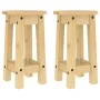 Taburetes altos de cocina 2 uds madera maciza de pino de vidaXL, muebles para cocinas y comedores - Ref: Foro24-4005699, Prec...