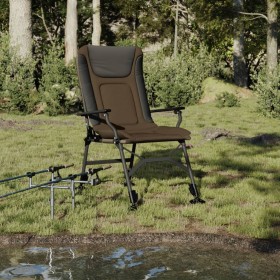 Silla de pesca con reposabrazos plegable taupe de vidaXL, Sillas de jardín - Ref: Foro24-4006419, Precio: 147,63 €, Descuento: %
