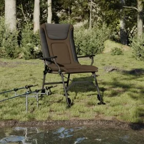 Taupe folding fishing chair with armrests by vidaXL, Garden chairs - Ref: Foro24-4006419, Price: 127,96 €, Discount: %