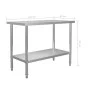 Küchenarbeitstisch aus Edelstahl 120x60x85 cm von vidaXL, Wiederherstellung - Ref: Foro24-51190, Preis: 141,33 €, Rabatt: %