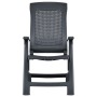 Reclining garden chairs 2 units anthracite gray plastic by vidaXL, Garden chairs - Ref: Foro24-48761, Price: 141,79 €, Discou...