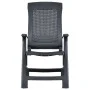 Reclining garden chairs 2 units anthracite gray plastic by vidaXL, Garden chairs - Ref: Foro24-48761, Price: 144,23 €, Discou...