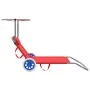 Folding lounger with awning and red steel wheels by vidaXL, Loungers - Ref: Foro24-44324, Price: 64,12 €, Discount: %