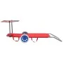 Folding lounger with awning and red steel wheels by vidaXL, Loungers - Ref: Foro24-44324, Price: 64,12 €, Discount: %