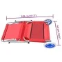 Folding lounger with awning and red steel wheels by vidaXL, Loungers - Ref: Foro24-44324, Price: 64,12 €, Discount: %