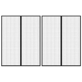 Mosquito nets for doors magnetic block 2 pcs black 230x160 cm by vidaXL, Mosquito nets for windows - Ref: Foro24-314690, Pric...