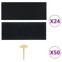 Mosquiteras para puerta bloque magnético 2 uds negro 230x160 cm