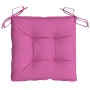 Cojines para silla 2 unidades tela rosa 40x40x7 cm