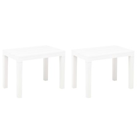 Garden benches 2 units white plastic by vidaXL, garden benches - Ref: Foro24-48780, Price: 65,62 €, Discount: %