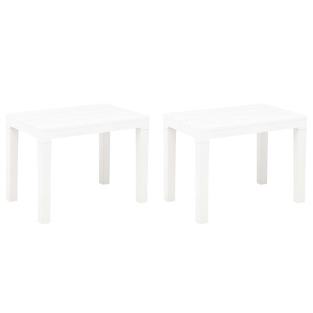 Gartenbänke 2 Einheiten aus weißem Kunststoff von vidaXL, Gartenbänke - Ref: Foro24-48780, Preis: 65,62 €, Rabatt: %