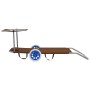 Tumbona plegable con toldo y ruedas acero gris taupé de vidaXL, Tumbonas - Ref: Foro24-44326, Precio: 72,77 €, Descuento: %
