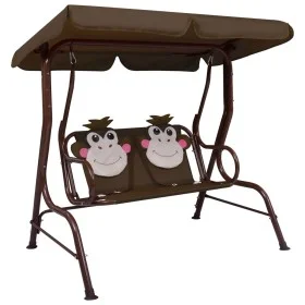 Rocking bench for children brown fabric 115x75x110 cm by vidaXL, Garden rockers - Ref: Foro24-48097, Price: 114,20 €, Discoun...
