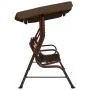 Rocking bench for children brown fabric 115x75x110 cm by vidaXL, Garden rockers - Ref: Foro24-48097, Price: 114,20 €, Discoun...