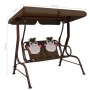 Schaukelbank für Kinder, brauner Stoff, 115 x 75 x 110 cm von vidaXL, Gartenwippen - Ref: Foro24-48097, Preis: 122,19 €, Raba...