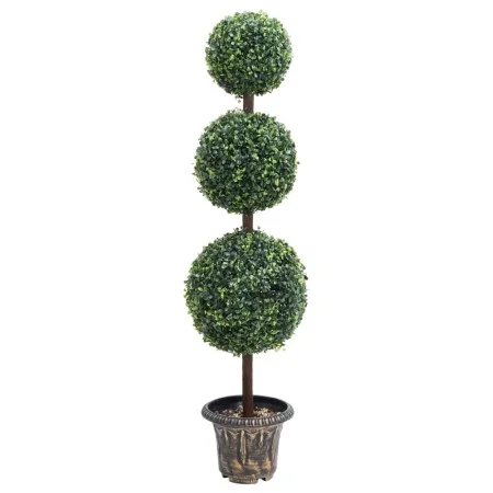 Planta de boj artificial forma de bola con maceta verde 118 cm de vidaXL, Flora artificial - Ref: Foro24-336511, Precio: 110,...