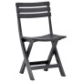 Klappbare Gartenstühle 2 Einheiten aus anthrazitgrauem Kunststoff von vidaXL, Gartenstühle - Ref: Foro24-48787, Preis: 66,16 ...