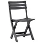 Sillas de jardín plegables 2 unidades plástico gris antracita de vidaXL, Sillas de jardín - Ref: Foro24-48787, Precio: 65,15 ...