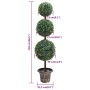 Kugelförmige künstliche Buchsbaumpflanze mit grünem Topf 118 cm von vidaXL, Künstliche Flora - Ref: Foro24-336511, Preis: 113...