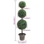 Planta de boj artificial forma de bola con maceta verde 118 cm de vidaXL, Flora artificial - Ref: Foro24-336511, Precio: 110,...