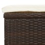 Tumbona con toldo plegable ratán sintético marrón 213x63x97cm de vidaXL, Tumbonas - Ref: Foro24-319637, Precio: 164,40 €, Des...