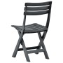 Folding garden chairs 2 units anthracite gray plastic by vidaXL, Garden chairs - Ref: Foro24-48787, Price: 66,16 €, Discount: %