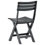 Sillas de jardín plegables 2 unidades plástico gris antracita de vidaXL, Sillas de jardín - Ref: Foro24-48787, Precio: 65,15 ...