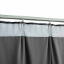 Cortina opaca con ganchos terciopelo gris antracita 290x245 cm