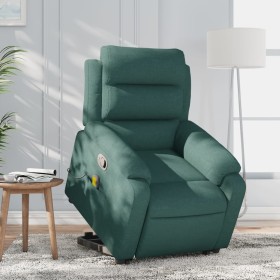Silla de masaje reclinable de pie de tela verde oscura by vidaXL, Armchairs - Ref: Foro24-3204998, Price: 300,46 €, Discount: %