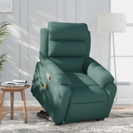 Silla de masaje reclinable de pie de tela verde oscura de vidaXL, Sillones - Ref: Foro24-3204998, Precio: 300,32 €, Descuento: %
