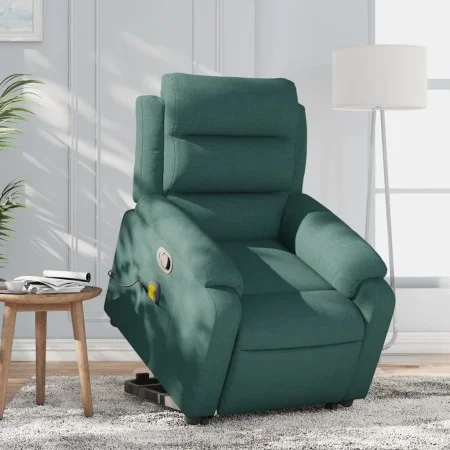 Silla de masaje reclinable de pie de tela verde oscura de vidaXL, Sillones - Ref: Foro24-3204998, Precio: 340,63 €, Descuento: %