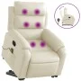 Sillón reclinable de masaje de pie cuero artificial color crema by vidaXL, Armchairs - Ref: Foro24-3205050, Price: 343,43 €, ...