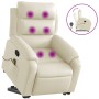 Sillón reclinable de masaje de pie cuero artificial color crema by vidaXL, Armchairs - Ref: Foro24-3205050, Price: 319,20 €, ...