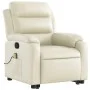 Sillón reclinable de masaje de pie cuero artificial color crema by vidaXL, Armchairs - Ref: Foro24-3205050, Price: 343,43 €, ...