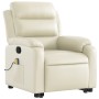 Sillón reclinable de masaje de pie cuero artificial color crema by vidaXL, Armchairs - Ref: Foro24-3205050, Price: 319,20 €, ...