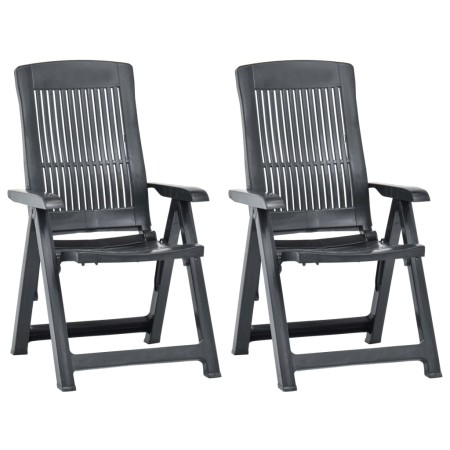Liegende Gartenstühle 2 Einheiten aus anthrazitgrauem Kunststoff von vidaXL, Gartenstühle - Ref: Foro24-48768, Preis: 133,86 ...