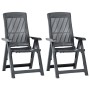 Reclining garden chairs 2 units anthracite gray plastic by vidaXL, Garden chairs - Ref: Foro24-48768, Price: 128,33 €, Discou...