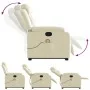 Sillón reclinable de masaje de pie cuero artificial color crema by vidaXL, Armchairs - Ref: Foro24-3205050, Price: 343,43 €, ...