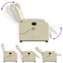 Sillón reclinable de masaje de pie cuero artificial color crema by vidaXL, Armchairs - Ref: Foro24-3205050, Price: 319,20 €, ...