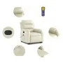 Sillón reclinable de masaje de pie cuero artificial color crema by vidaXL, Armchairs - Ref: Foro24-3205050, Price: 343,43 €, ...