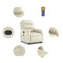 Sillón reclinable de masaje de pie cuero artificial color crema by vidaXL, Armchairs - Ref: Foro24-3205050, Price: 319,20 €, ...