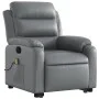 Sillón reclinable de masaje de pie cuero artificial gris by vidaXL, Armchairs - Ref: Foro24-3205052, Price: 307,73 €, Discoun...