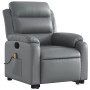 Sillón reclinable de masaje de pie cuero artificial gris by vidaXL, Armchairs - Ref: Foro24-3205052, Price: 292,32 €, Discoun...