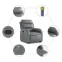 Massage-Fußstütze Relaxsessel aus grauem Kunstleder von vidaXL, Sessel - Ref: Foro24-3205052, Preis: 312,36 €, Rabatt: %